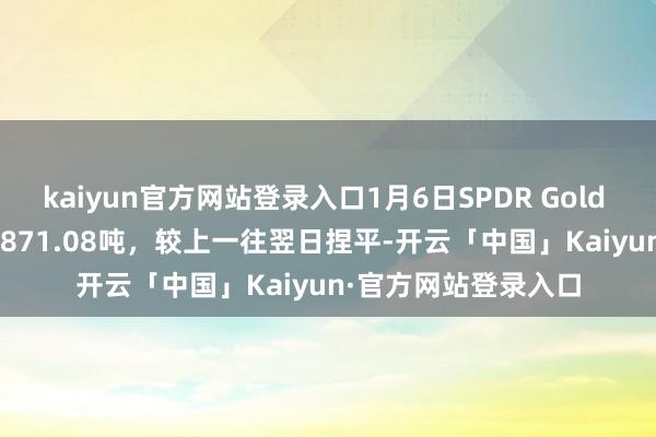 kaiyun官方网站登录入口1月6日SPDR Gold Trust黄金捏仓量为871.08吨，较上一往翌日捏平-开云「中国」Kaiyun·官方网站登录入口