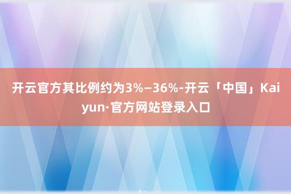 开云官方其比例约为3%—36%-开云「中国」Kaiyun·官方网站登录入口