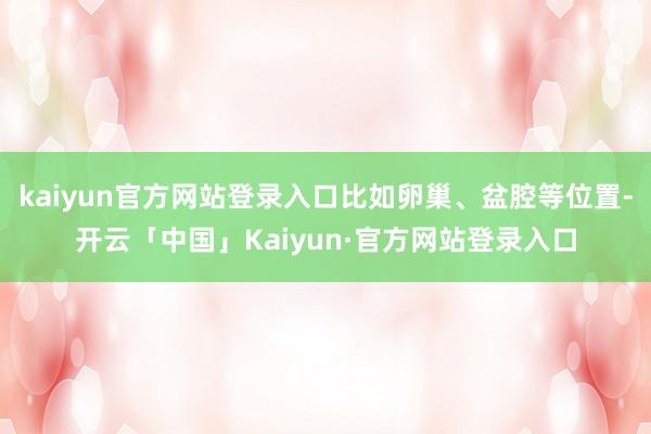 kaiyun官方网站登录入口比如卵巢、盆腔等位置-开云「中国」Kaiyun·官方网站登录入口
