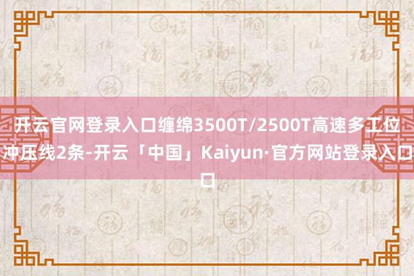 开云官网登录入口缠绵3500T/2500T高速多工位冲压线2条-开云「中国」Kaiyun·官方网站登录入口