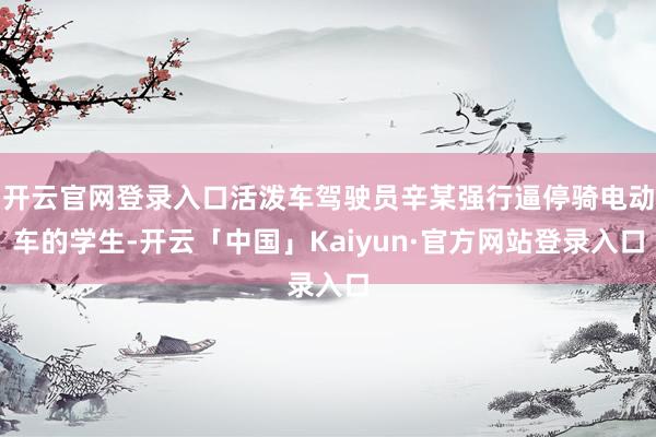 开云官网登录入口活泼车驾驶员辛某强行逼停骑电动车的学生-开云「中国」Kaiyun·官方网站登录入口