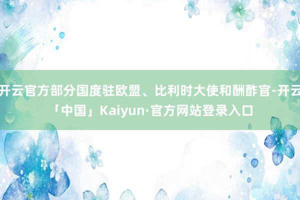 开云官方部分国度驻欧盟、比利时大使和酬酢官-开云「中国」Kaiyun·官方网站登录入口