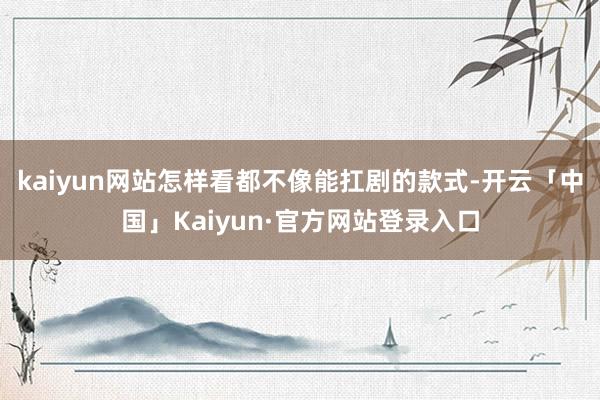 kaiyun网站怎样看都不像能扛剧的款式-开云「中国」Kaiyun·官方网站登录入口